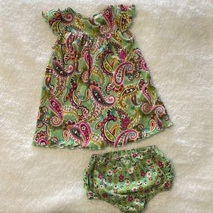 Vera Bradley Baby dress and bloomer set 9-12m